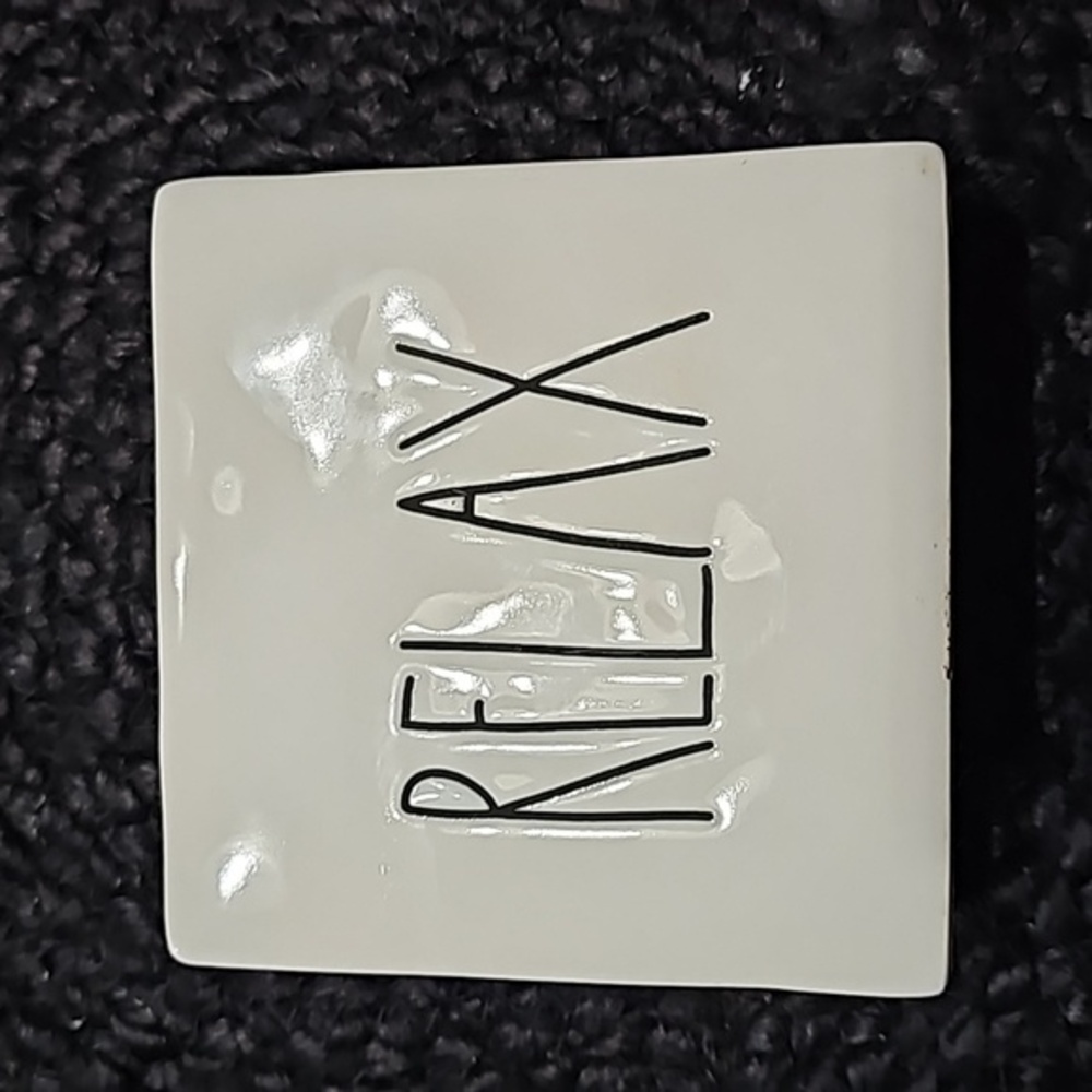 Rae Dunn Paperweight Ceramic Artisan Collection "Relax” “Pause” Decor